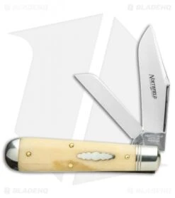 GEC #86 Northfield UN-X-LD Oil Field Jack Pocket Knife White Bone 861219