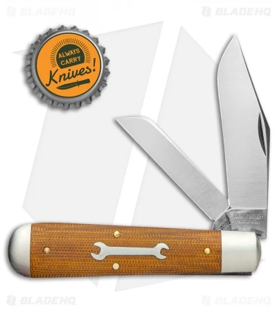 GEC #86 Tidioute Cutlery Oil Field Jack Pocket Knife Natural Micarta 861219 - Image 4
