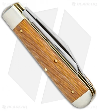 GEC #86 Tidioute Cutlery Oil Field Jack Pocket Knife Natural Micarta 861219 - Image 3