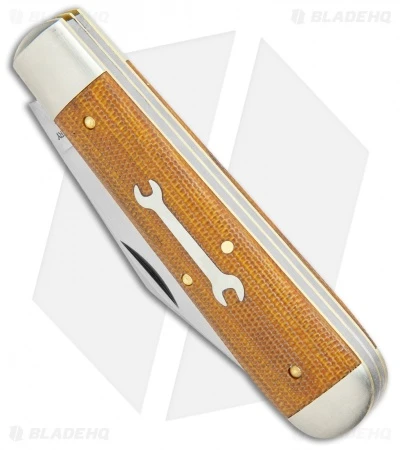 GEC #86 Tidioute Cutlery Oil Field Jack Pocket Knife Natural Micarta 861219 - Image 2