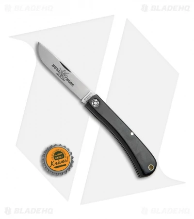 GEC #71 Farm & Field Bull Nose Slip Joint Work Knife Black Micarta (3.1" Satin) - Image 4