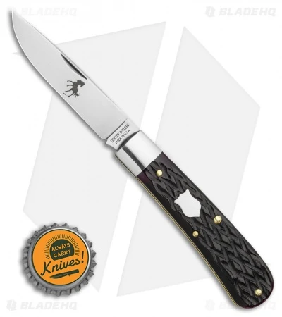 GEC Mustang #74 Pocket Knife Black Plum Jigged Bone (3.00" Satin) - Image 4