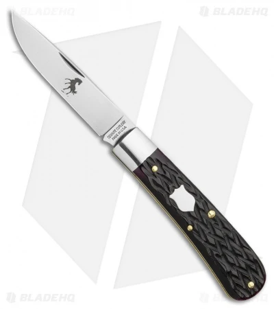GEC Mustang #74 Pocket Knife Black Plum Jigged Bone (3.00" Satin)