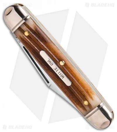 GEC Northfield UN-X-LD Cutlery White Owl 3.25" Pocket Knife Cowhide Jigged Bone - Image 2