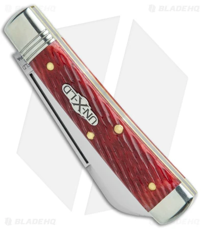 GEC Northfield UN-X-LD Garnet Peach Seed Jigged Red Bone (2.75" Satin) - Image 2