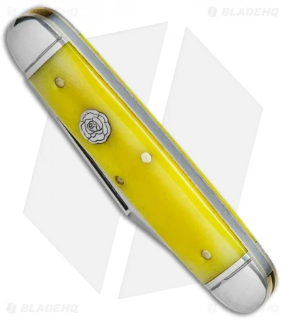 GEC #35 Northfield UN-X-LD Yellow Rose Pocket Knife 3.3" Yellow Bone 351217 - Image 2
