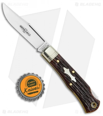 GEC Tidioute Cutlery #83 Tascosa Lockback Knife - Dark Brewed Jigged Bone - Image 4