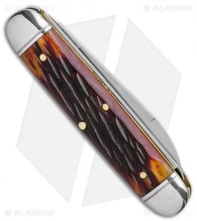 GEC Tidioute Cutlery Beer & Sausage 3.75" Pocket Knife Autumn Leaf Jigged Bone - Image 3