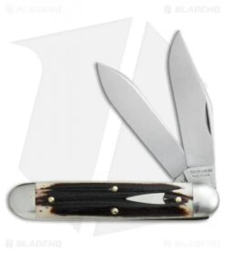 GEC #54 Tidioute Cutlery Big Jack Pocket Knife 4" Cougar Clawed Bone 541217