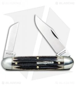 GEC #35 Tidioute Cutlery Churchill Pocket Knife 3.75" Cougar Clawed Bone 351217