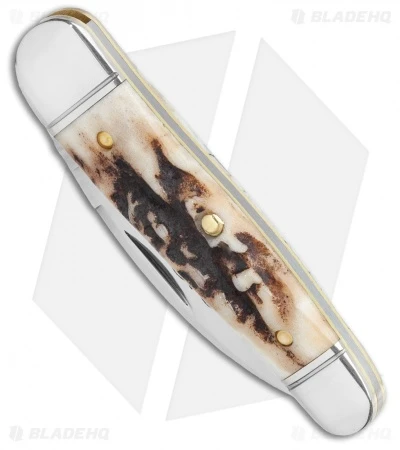 GEC Tidioute Cutlery Little Rattler Traditional Knife Sambar Stag (2" Satin) - Image 2