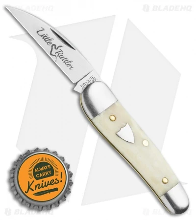 GEC Tidioute Cutlery Little Rattler Traditional Pocket Knife Smooth White Bone - Image 4