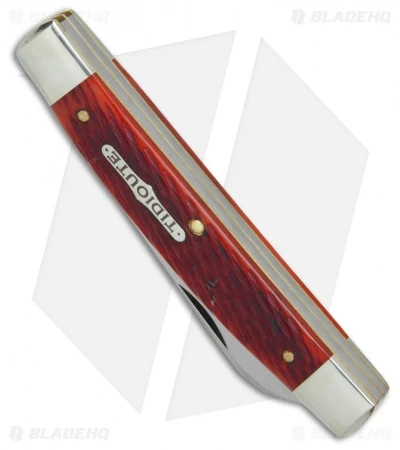 GEC #13 Tidioute Cutlery Speaker Jack Pocket Knife 3.6" Rust Red Jig Bone 133217 - Image 3