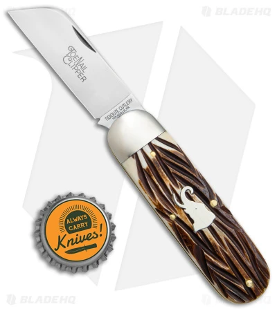 GEC Tidioute Cutlery Toe Nail Clipper Knife India Jigged Bone (3" Satin) - Image 4