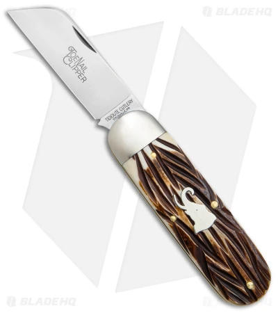 GEC Tidioute Cutlery Toe Nail Clipper Knife India Jigged Bone (3" Satin)