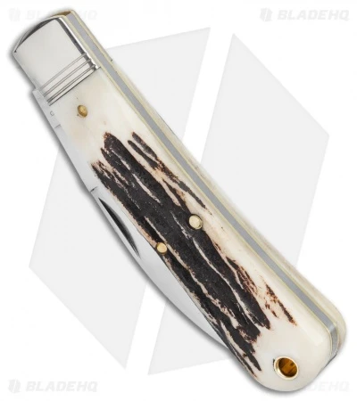 GEC Tidioute Cutlery Viper Pocket Knife Sambar Stag (3" Satin) 470120 - Image 2