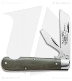 GEC #15 Tidioute Huckleberry Crown Lifter Boy's Knife 3.5" Grn Micarta 153216CL