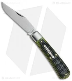 GEC #74 Tidioute Stallion Pocket Knife 4.0" Spring Green Jigged Bone