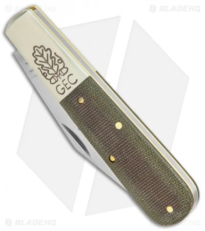 GEC Two Acorn Barlow Knife 3.75" Green Linen Micarta 861121 - Image 2