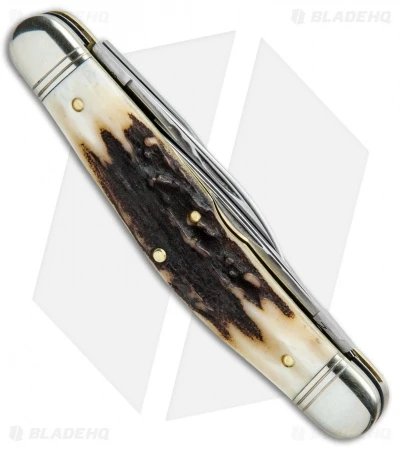 GEC #82 Northfield UN-X-LD Dixie Stockman Pocket Knife 4.13" Sambar Stag 828318 - Image 3