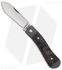 Jack Wolf Knives K9 Jack Slip Joint Knife Dark Matter Red CF (2.9" Satin)