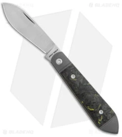 Jack Wolf Knives Low Drag Jack Slip Joint Knife Fat Carbon Yellow (2.9" Satin)