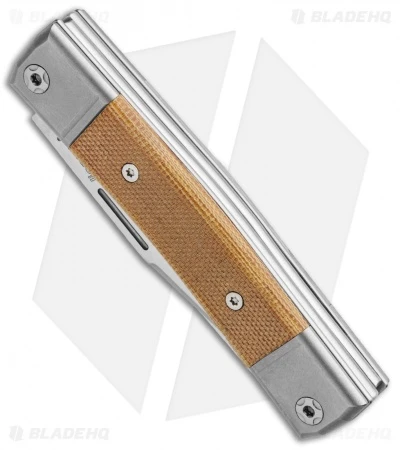 LionSteel BestMan 2-Bladed Traditional Knife Natural Micarta (2.88" Satin) - Image 2