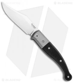 LionSteel Gitano Traditional Slip Joint Knife Black G-10/Ti (3.25" Satin)