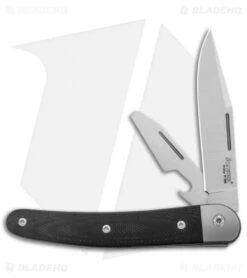 LionSteel Jack Slip Joint Knife Two Function Black G-10 (3" Satin M390)