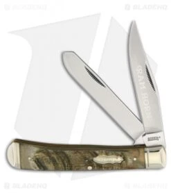 Marble's Buff Thrust Trapper Brown Ram's Horn Pocket Knife
