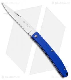 Maserin E.D.C. Gentleman Slip Joint Knife Blue Micarta (3.25" Satin)