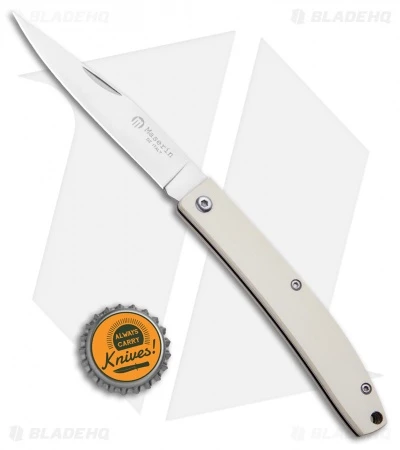 Maserin E.D.C. Gentleman Slip Joint Knife White Micarta (3.25" Satin) - Image 4