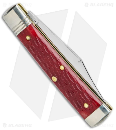 GEC Northfield UN-X-LD Clip Point Pocket Knife Red Jigged Bone (2.6" Satin) - Image 3