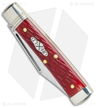 GEC Northfield UN-X-LD Clip Point Pocket Knife Red Jigged Bone (2.6" Satin) - Image 2