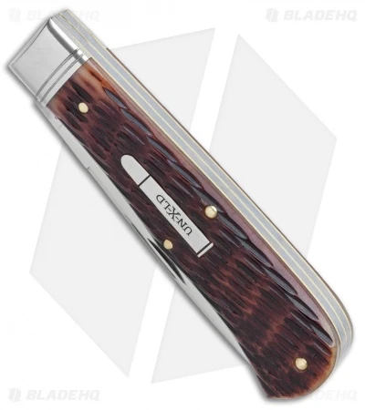 GEC #23 Pioneer Trapper Pocket Knife 3.75" Redtail Jigged Bone - Image 2