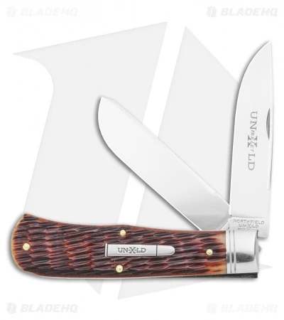 GEC #23 Pioneer Trapper Pocket Knife 3.75" Redtail Jigged Bone