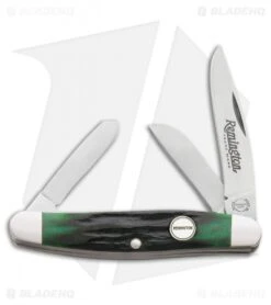 Remington Heritage Stockman Traditional Pocket Knife 2.75" Green Jigged Bone