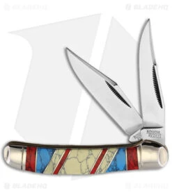 Rough Ryder Stoneworx Copperhead Pocket Knife 3.75" Synthetic Stonework