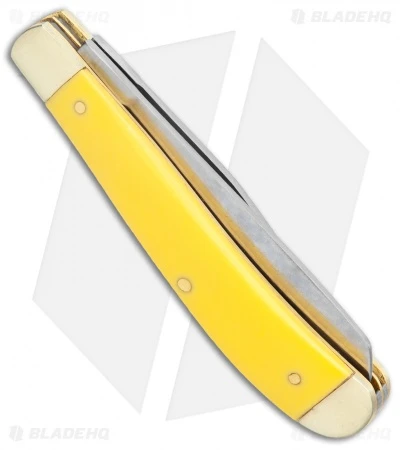 Old Timer Gunstock Trapper Knife 3.875" Yellow 94OTY - Image 3