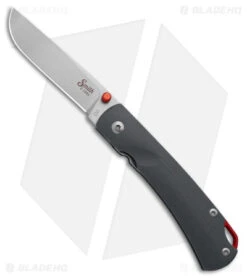 Smith & Sons OX Liner Lock Knife Gray G-10/Red Accents (3" Stonewash D2)