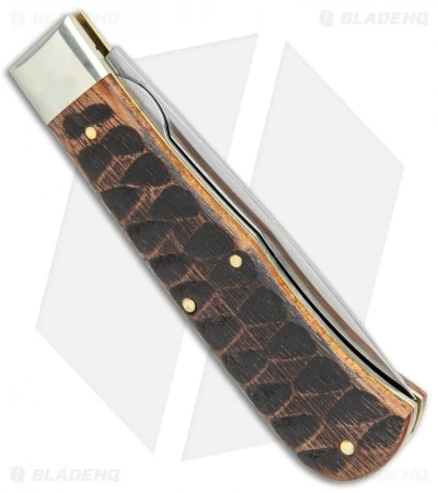 GEC #23 Pioneer Trapper Knife 4.5" Liner Lock Brazilian Cherry Beaver Tail - Image 3