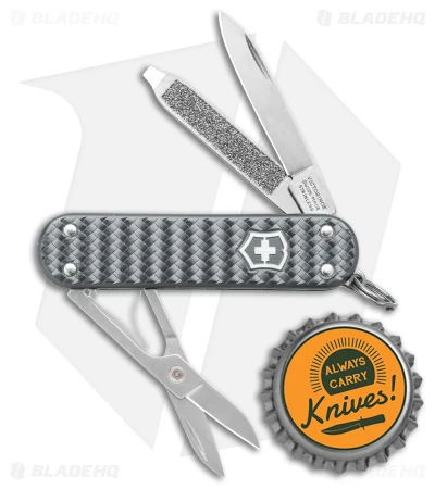 Victorinox Classic SD Precious Swiss Army Knife Woven Gray Alox 062214031G - Image 4