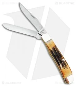 Bear & Son Mini Trapper Traditional Pocket Knife Stag (2.75" Satin) 507
