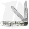 Bear & Son Cutlery 2015 Grandfather's Mini Trapper 3.5" Smooth White Bone D-2015