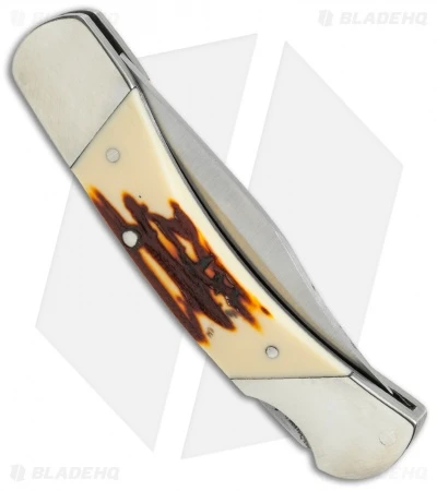 Bear & Son Lock Back Knife Stag Delrin (2.75" Satin) SD05 - Image 2