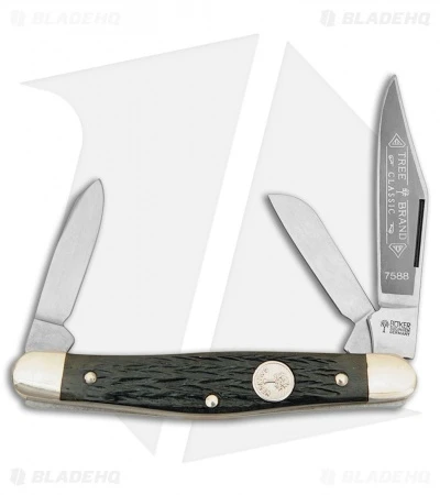 Boker Medium Stockman Pocket Knife 3.50" Green Jigged Bone 117588