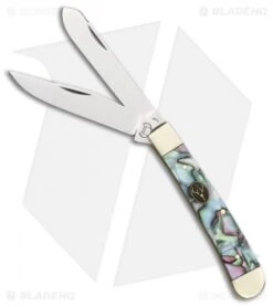 Buck Creek Trapper Pocket Knife 4.125" Abalone