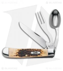 Case Hobo Knife 4.125" Amber Bone (6354HB SS) 00052