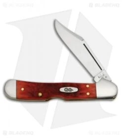 Case Mini Copperlock Knife 3.625" Dark Red Bone (61749L CV) 6996