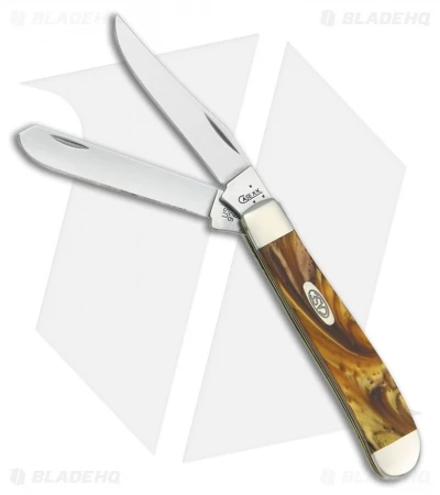 Case Mini Trapper Knife 3.5" Butter Rum Corelon 9207BR